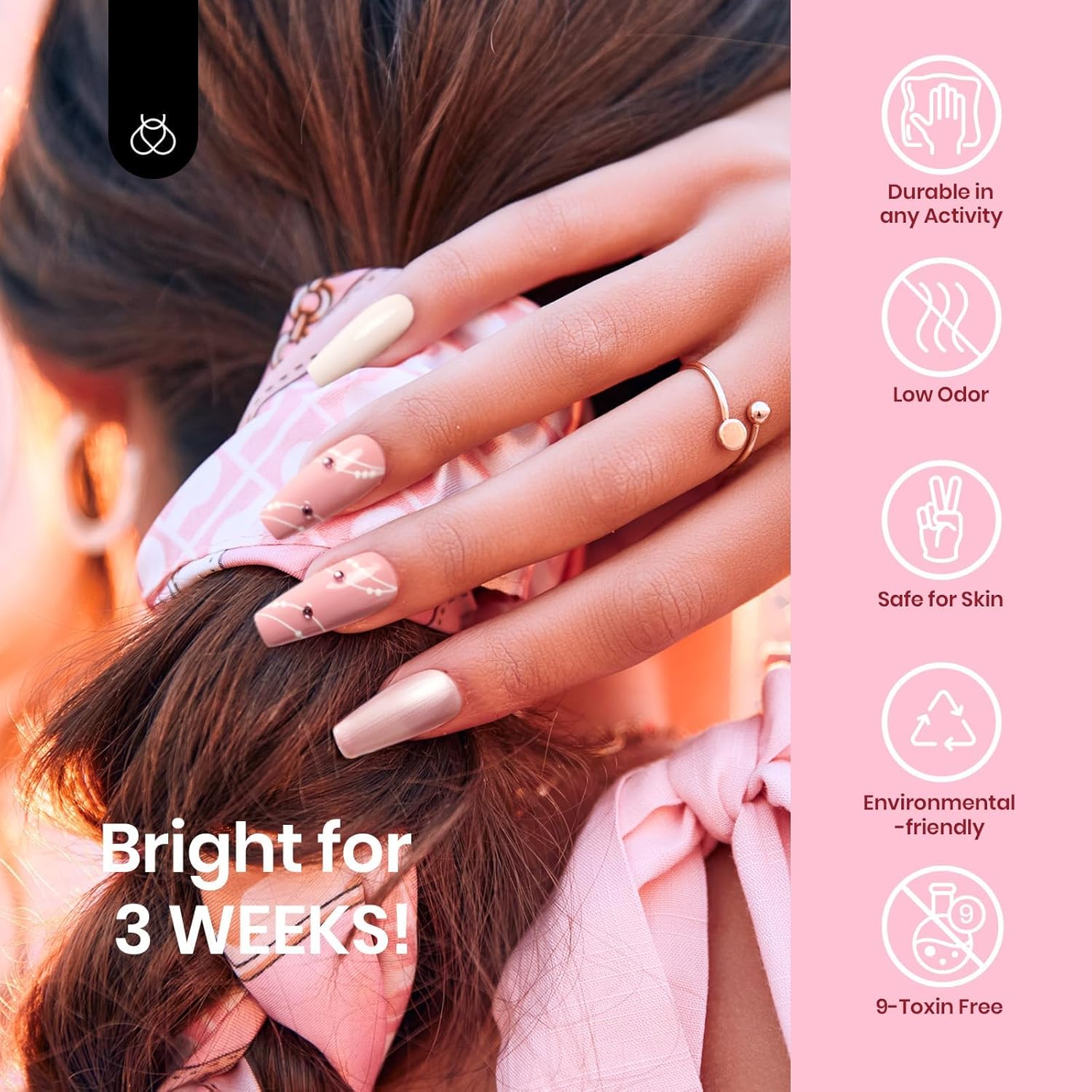 Beetles – Juego de 23 esmaltes de uñas de gel Dare to Bare Collection Nude Pink White Neutral Soak Off UV LED Lamp Necesita manicura con 3 piezas de