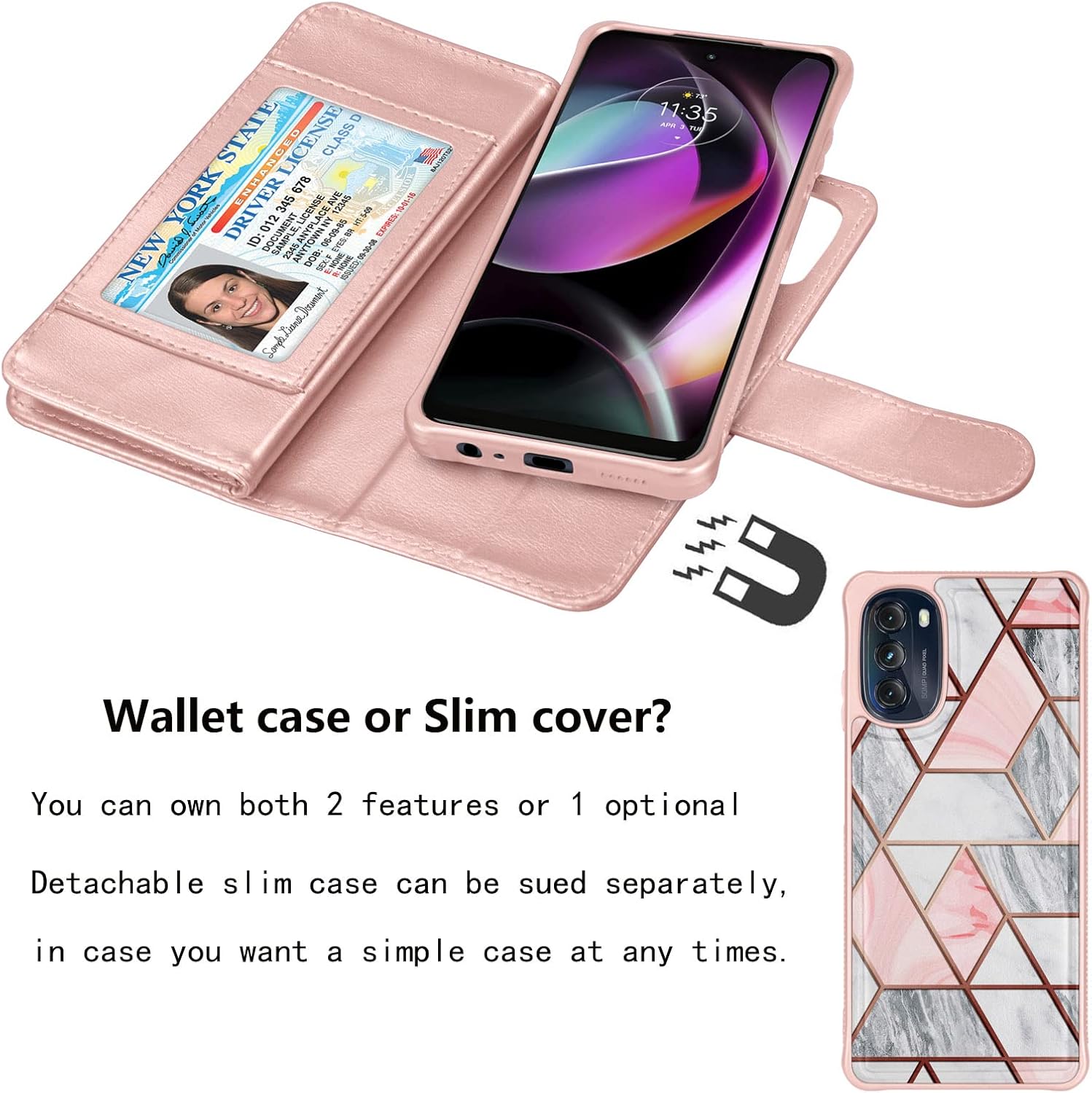 NJJEX Funda tipo cartera para Motorola Moto G 5G 2022, para Moto G 5G 2022, 9 ranuras para tarjetas Funda de piel sintética para tarjetas de crédito