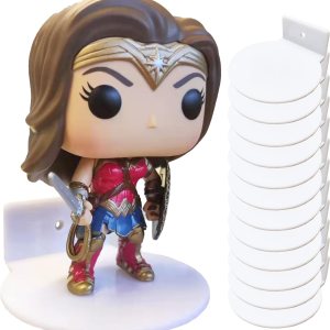 Tapeera Paquete de 12 exhibidores de acrílico blanco para estantes Funko Pop, adecuado para figuras en caja y sin caja, exhibición de pared de Tapeera Paquete de 12 exhibidores de acrílico blanco para estantes Funko Pop, adecuado para figuras en caja y sin caja, exhibición de pared de