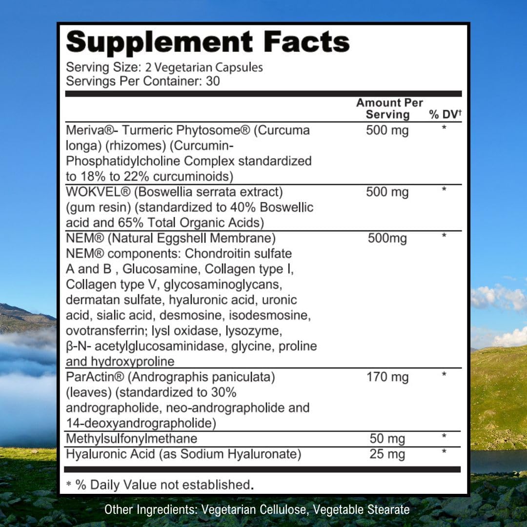 ScimeraMD Zoflexa Suplemento de apoyo articular con glucosamina, condroitina, boswellia, cúrcuma, MSM, para la salud de las articulaciones y los