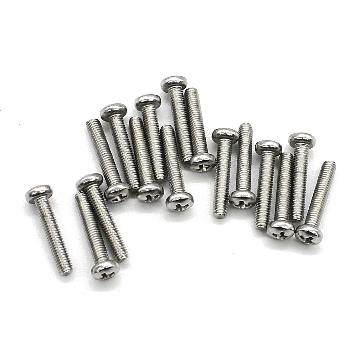 (50 piezas) Tornillos de máquina Phillips de cabeza plana M5-0.031×0.630 in, acero inoxidable 18-8 por Fullerkreg