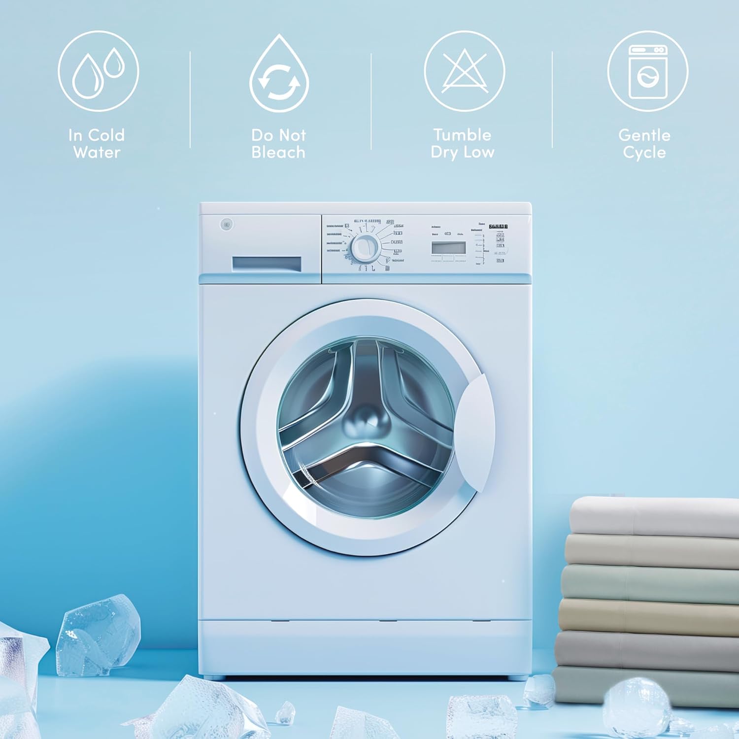 Comfort Spaces Coolmax – Juego de sábanas suaves que absorben la humedad, suaves y resistentes a la decoloración, bolsillo profundo elástico que se