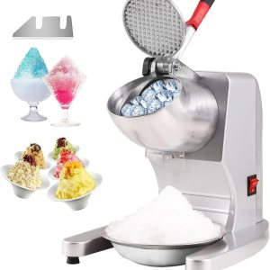 VEVOR Máquina trituradora de hielo, máquina eléctrica de cono de nieve de 220 libras por hora con 4 cuchillas, máquina de hielo afeitado de acero VEVOR Máquina trituradora de hielo, máquina eléctrica de cono de nieve de 220 libras por hora con 4 cuchillas, máquina de hielo afeitado de acero