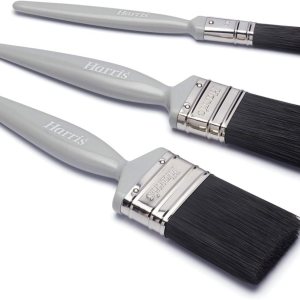 Harris Essentials Woodwork – Brocha de pintura brillante, paquete de 3, gris, 1 x 1, 1 x 1.5, 1 x 2 Harris Essentials Woodwork – Brocha de pintura brillante, paquete de 3, gris, 1 x 1, 1 x 1.5, 1 x 2