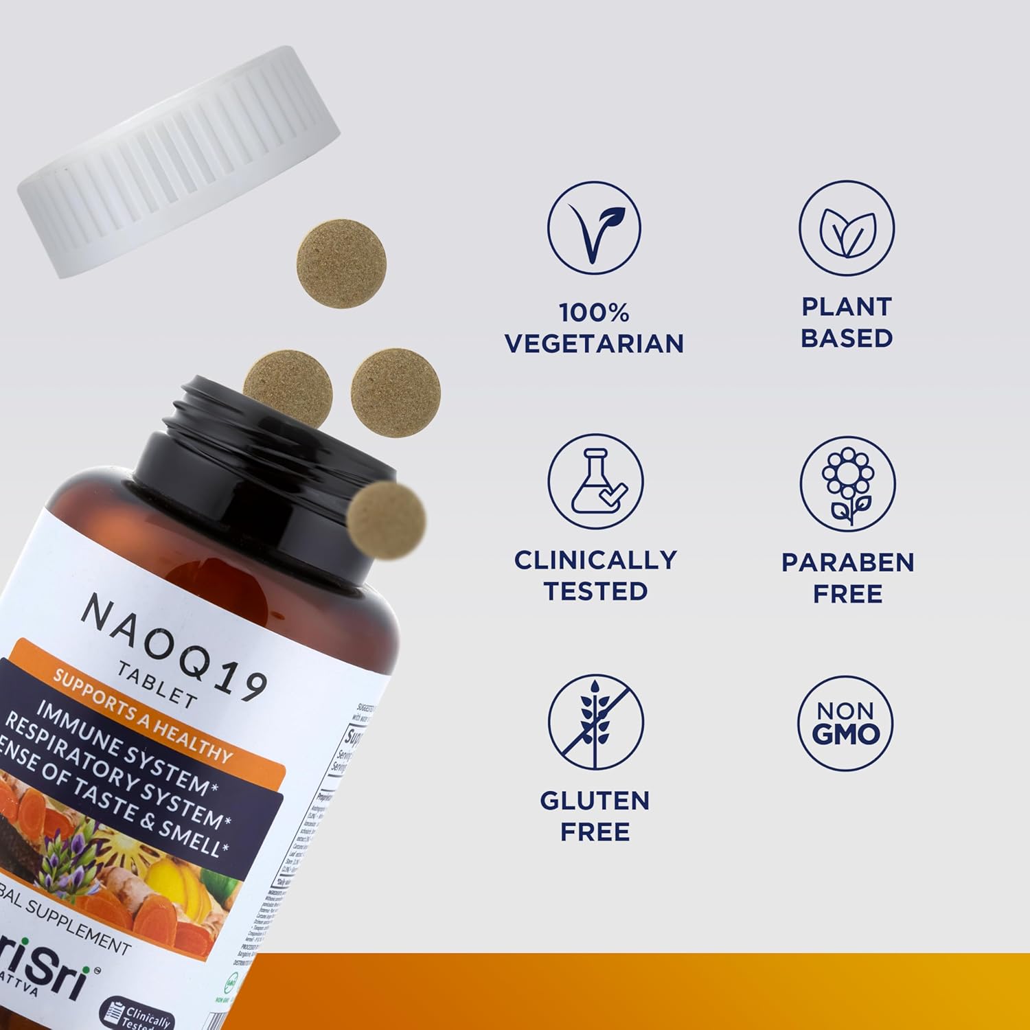 SRI SRI TATTVA Suplemento de inmunidad NAOQ19 con Ashwagandha, regaliz, andrographis, cúrcuma – Suplementos herbales ayurveda para apoyo