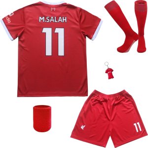 SINTREA LED Salah 11 Kids Home Soccer JerseyShorts Pulsera Llavero Fútbol Calcetines Set SINTREA LED Salah 11 Kids Home Soccer JerseyShorts Pulsera Llavero Fútbol Calcetines Set