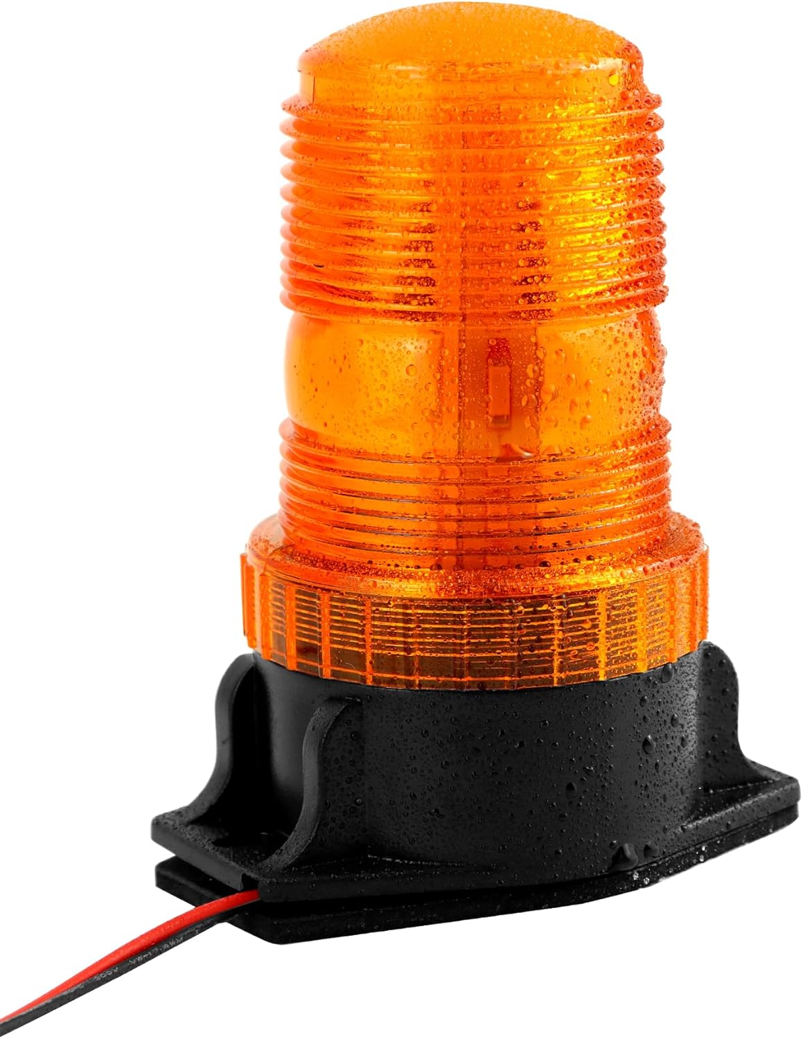 QWORK Luces estroboscópicas LED ámbar, luces intermitentes de emergencia de advertencia para camiones, automóviles, autobús, tractores,