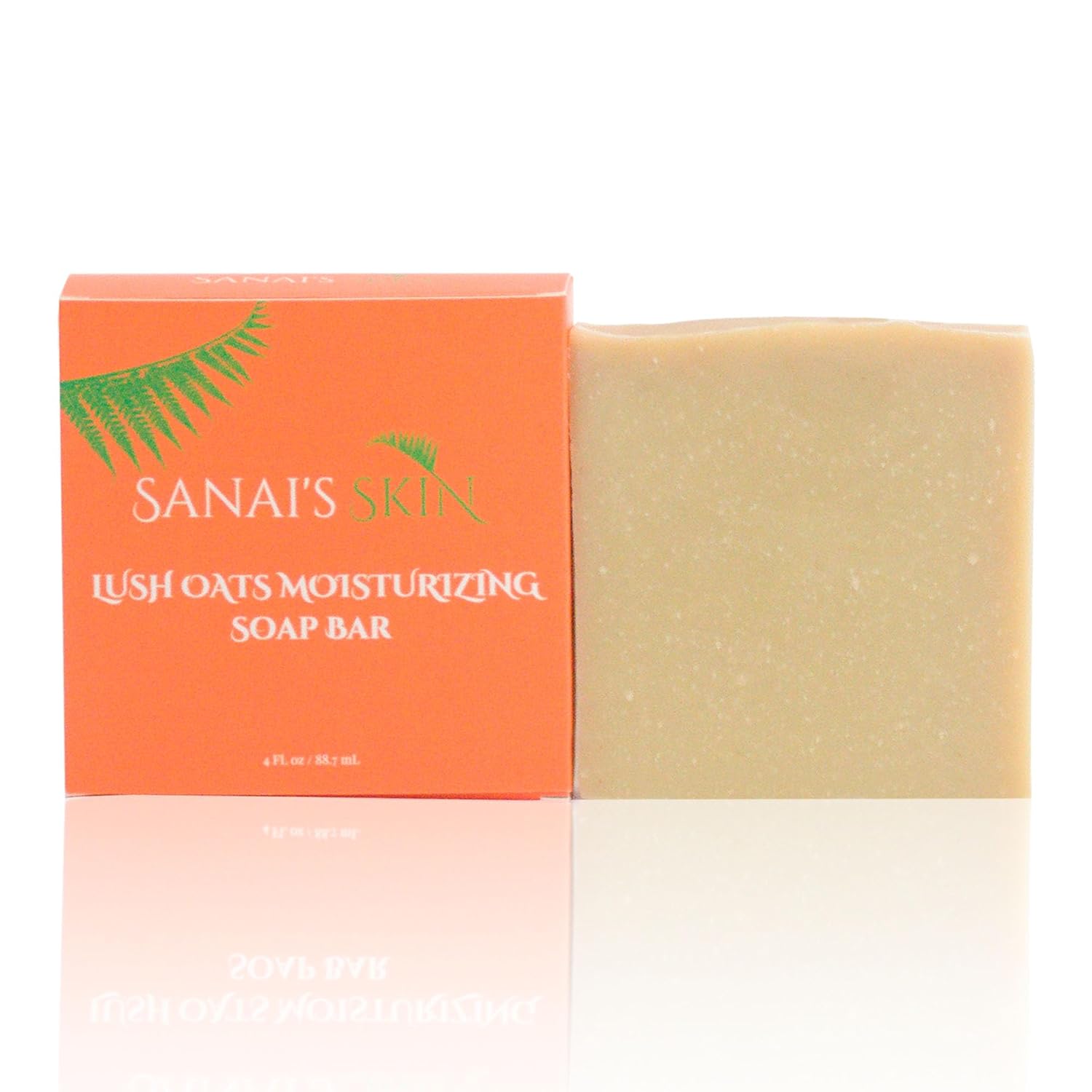 Sanais Skin All-Natural Vegan Oatmeal & Shea Butter Lush Oats Moisturizing Soap Bar  For Dry, Dehyrated, Eczema Prone Skin  4 oz