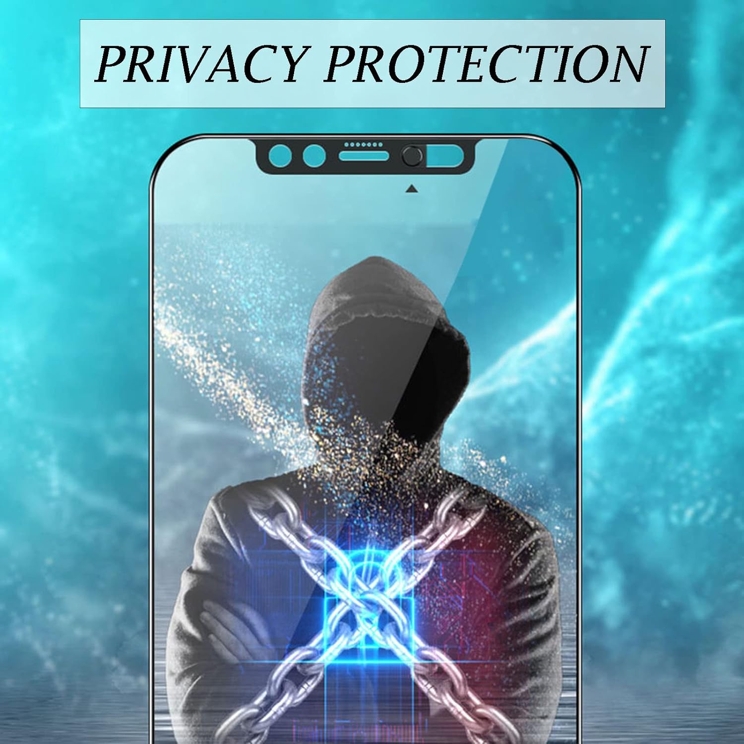 Protector de pantalla de privacidad con cubierta frontal para cámara compatible con iPhone 11 Pro MaxiPhone XS Max, película de vidrio templado HD