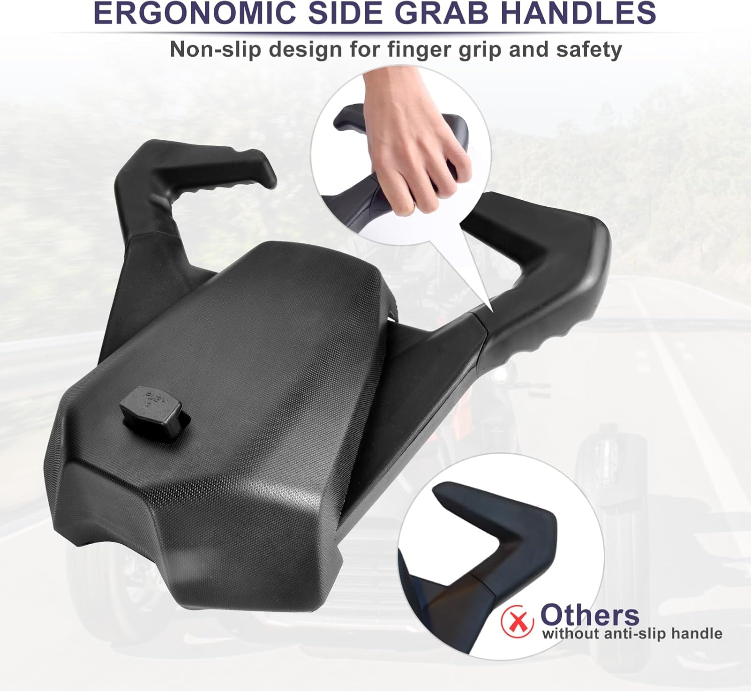 Asiento trasero del pasajero para Ryker, asas de agarre resistente, almohadilla de asiento suave para Can-Am Ryker, Ryker 600  900, Sport, Rally