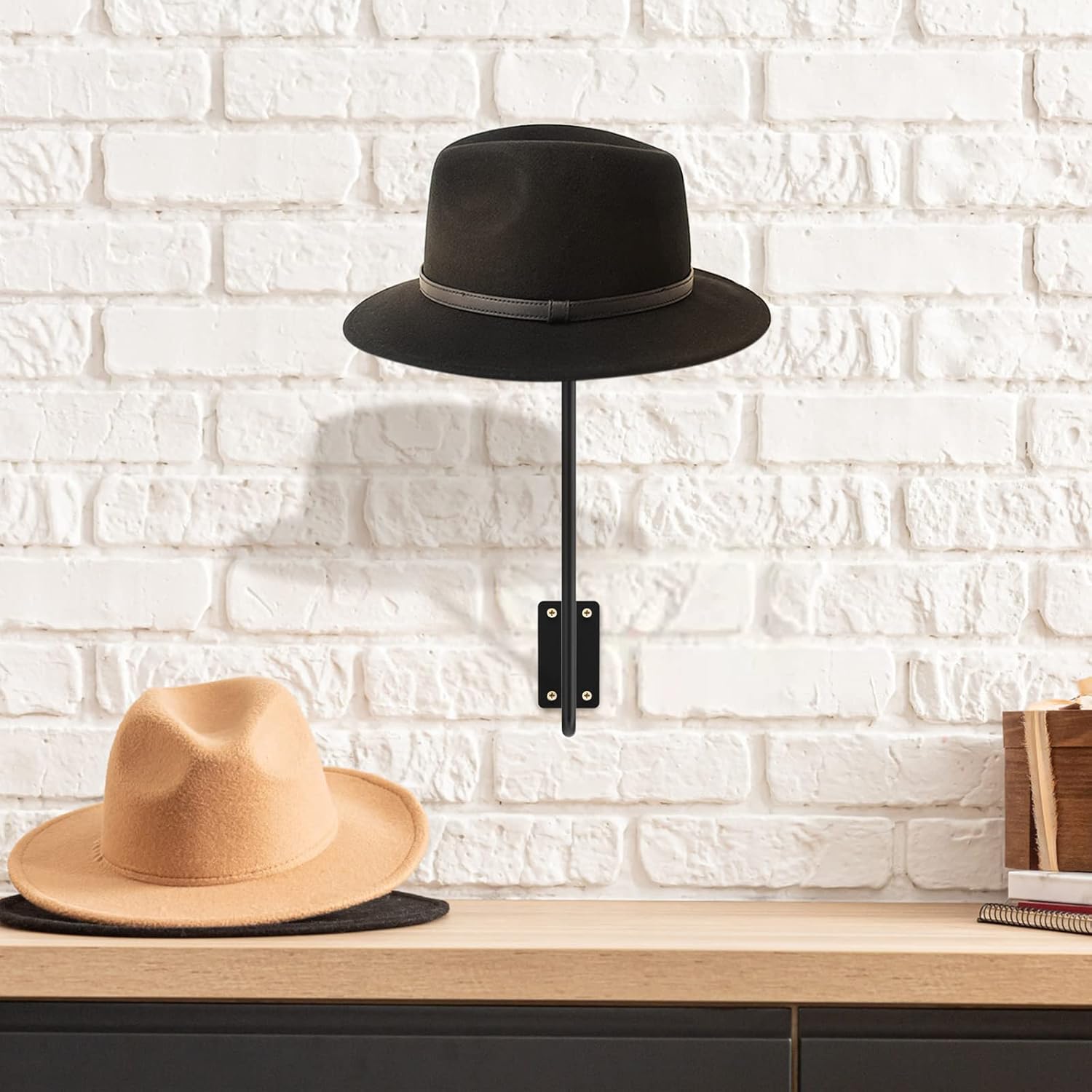4 soportes para casco, gruesos y atrevidos, soporte de pared, soporte de metal para sombreros, organizador de pared, accesorios de motocicleta para