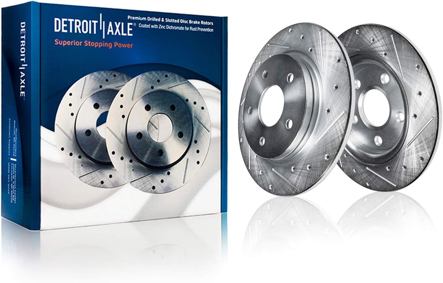 Detroit Axle – Kit de freno trasero para Ford Five Hundred Freestyle Mercury Montego 2005-2007, 2008-2009 Taurus Taurus X Sable Rotores de freno