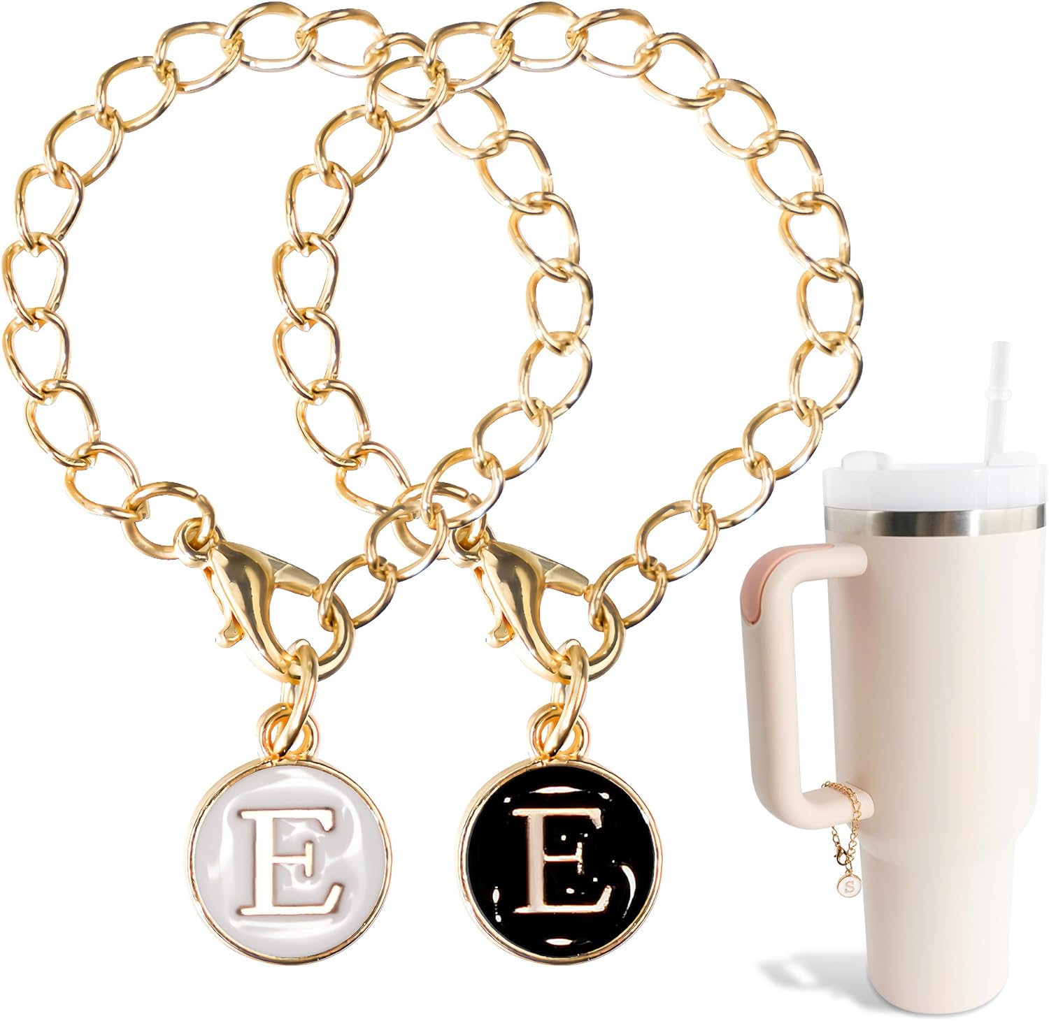 2 piezas de accesorios de letras de identificación con nombre para taza Stanley, accesorios de letras para vaso Stanley de 4030 onzas con asa, 26