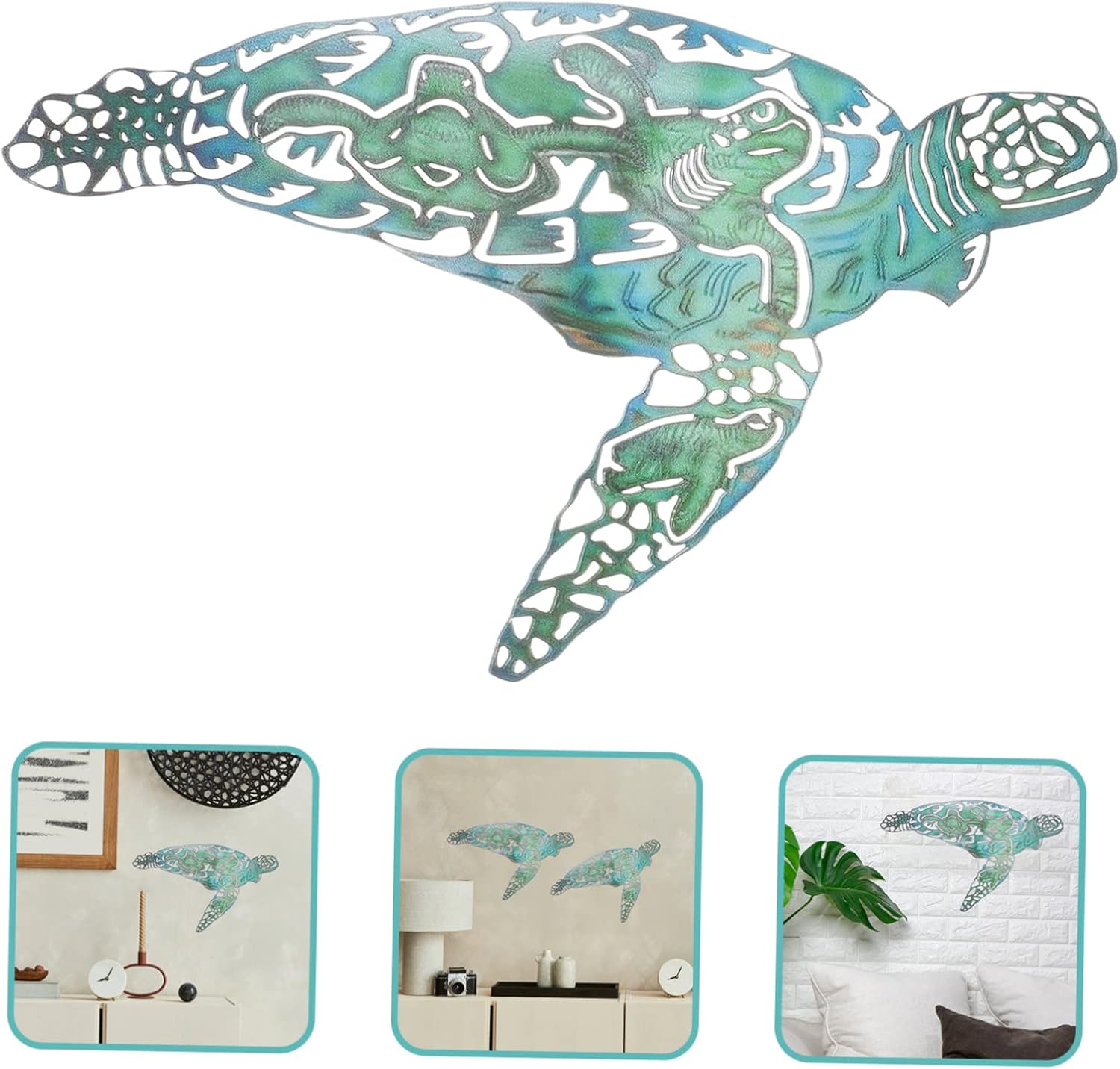4pcs Mediterranean Ocean Wall Hanging mariposas decorativas sea Decor Ocean Animals Tortoise Decor Pond Decor Backyard Decor Realistic Animal