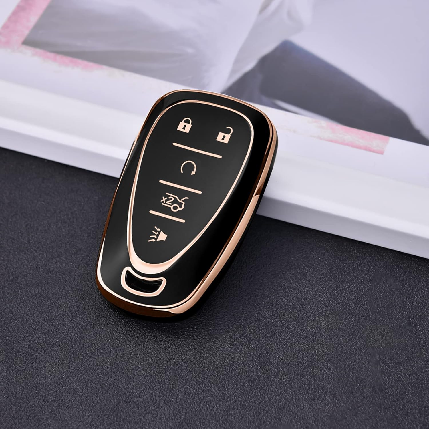 ELOHEI Funda protectora de TPU para llavero Chevy para Chevrolet 2020 2019 2018 2017 2016 Chevy Malibu Camaro Cruze Traverse Trailblazer Spark