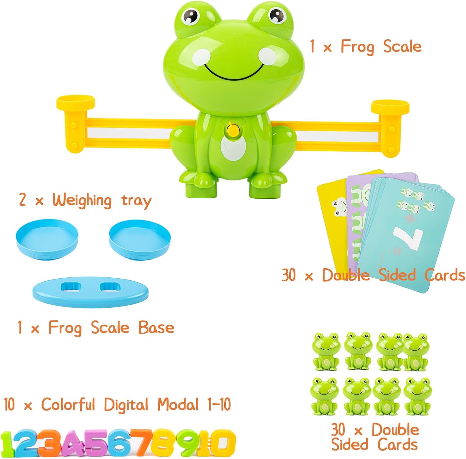 Juguetes de conteo de equilibrio de rana, juegos geniales de aprendizaje de matemáticas para niños y niñas, juguete educativo de números