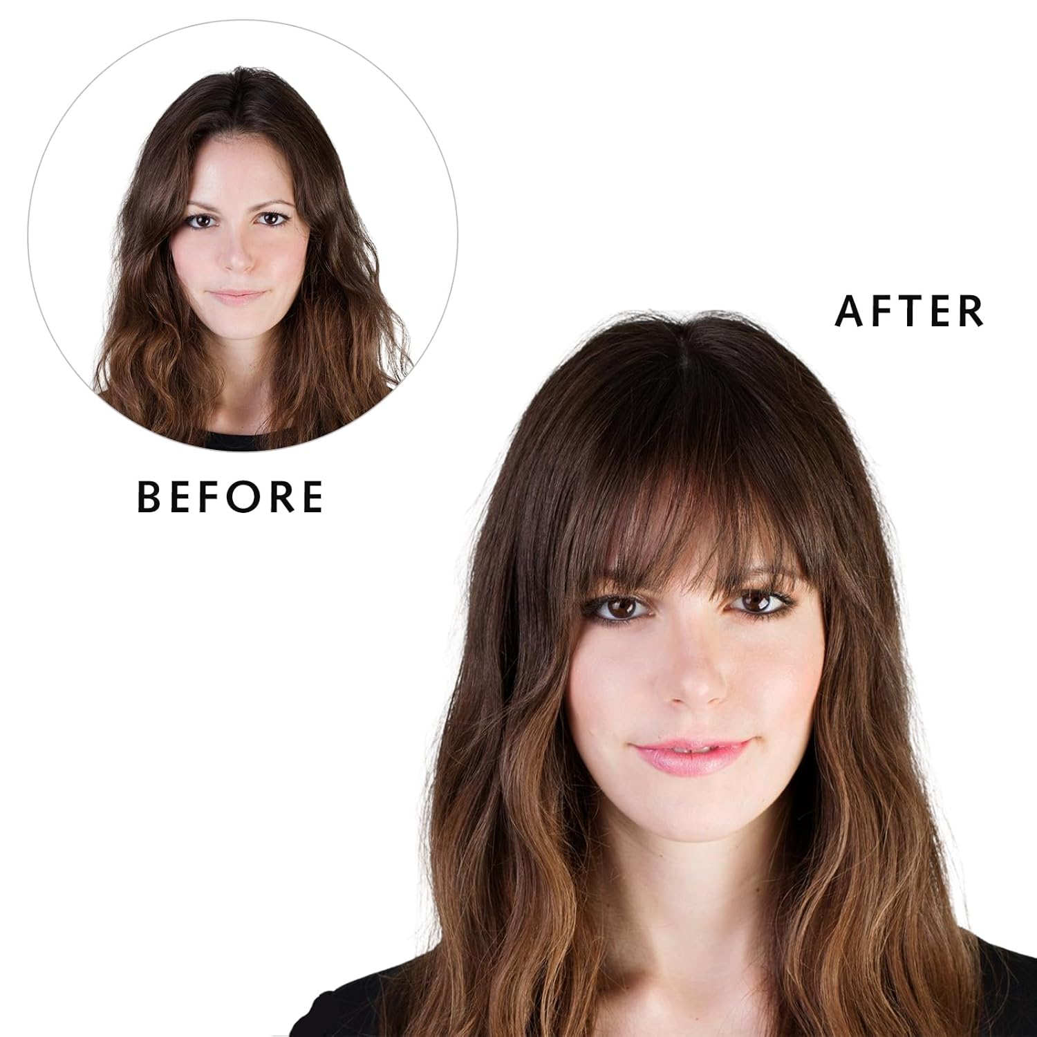 Flequillo con clip de cabello humano, extensiones de cabello humano con flecos frontales, flequillo francés con sienes