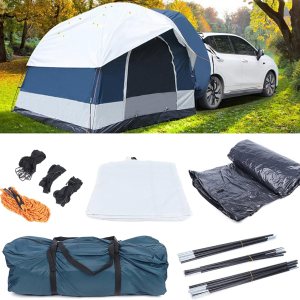 Tienda de campaña SUV para camping, tienda de campaña universal para exteriores con gran espacio para 4 personas, toldo impermeable blanco y verde, Tienda de campaña SUV para camping, tienda de campaña universal para exteriores con gran espacio para 4 personas, toldo impermeable blanco y verde,