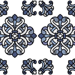 InHome NH2425 Medici – Adhesivo para vitrales, color azul, 15 x 9 pulgadas (paquete de 2) InHome NH2425 Medici – Adhesivo para vitrales, color azul, 15 x 9 pulgadas (paquete de 2)