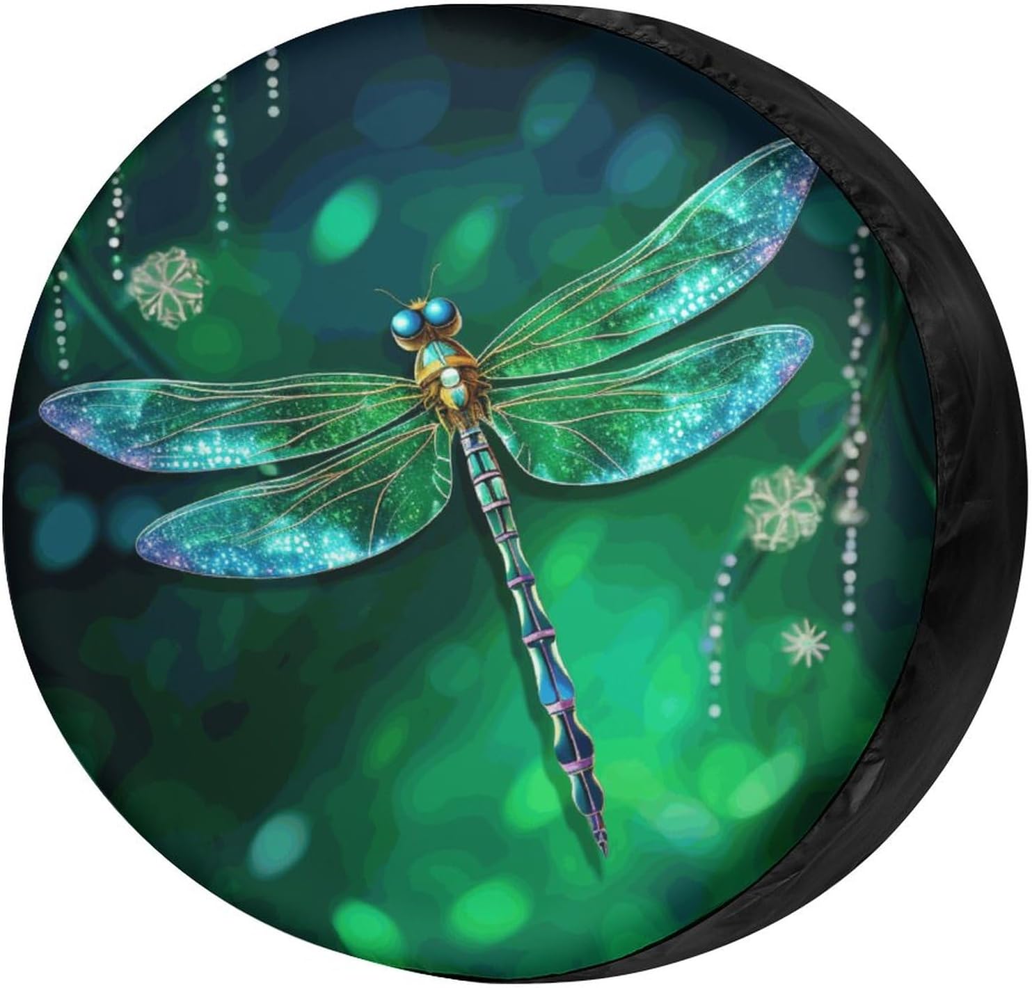 Delerain Dragonfly – Fundas para neumáticos de repuesto, impermeables, a prueba de polvo, ajuste universal para remolques, RV, SUV, camiones y