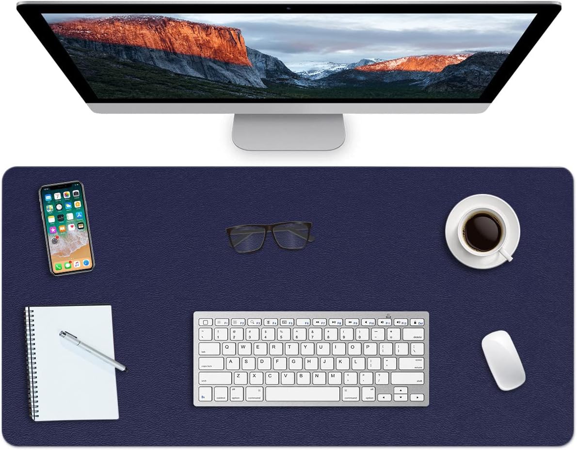 ProValley Alfombrilla antideslizante de piel de PVC impermeable para escritorio, protector para mesa de escritorio en la parte superior de los