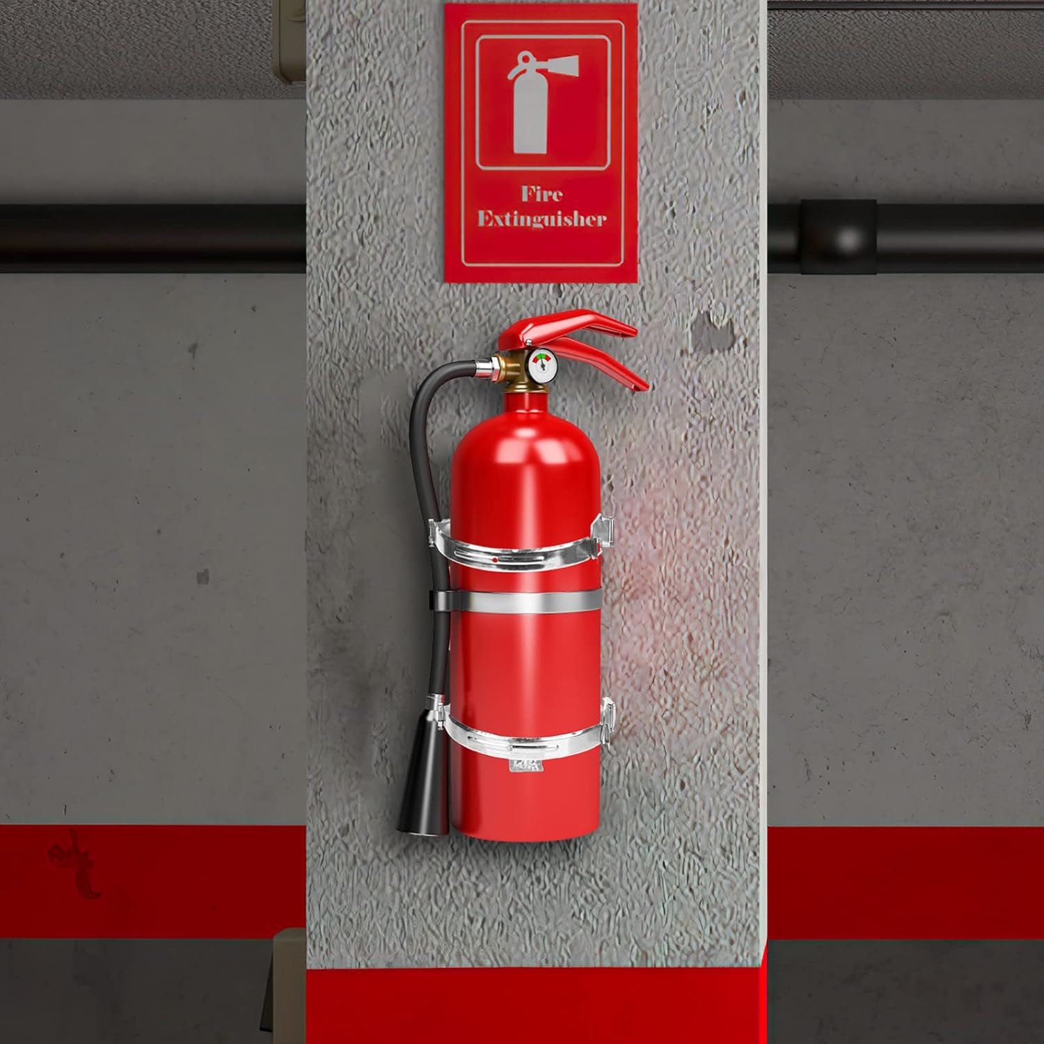 Angoily Extintor de incendios pequeño, 2 piezas, soporte de montaje para extintor de incendios, soporte para extintor de incendios, colgador para el