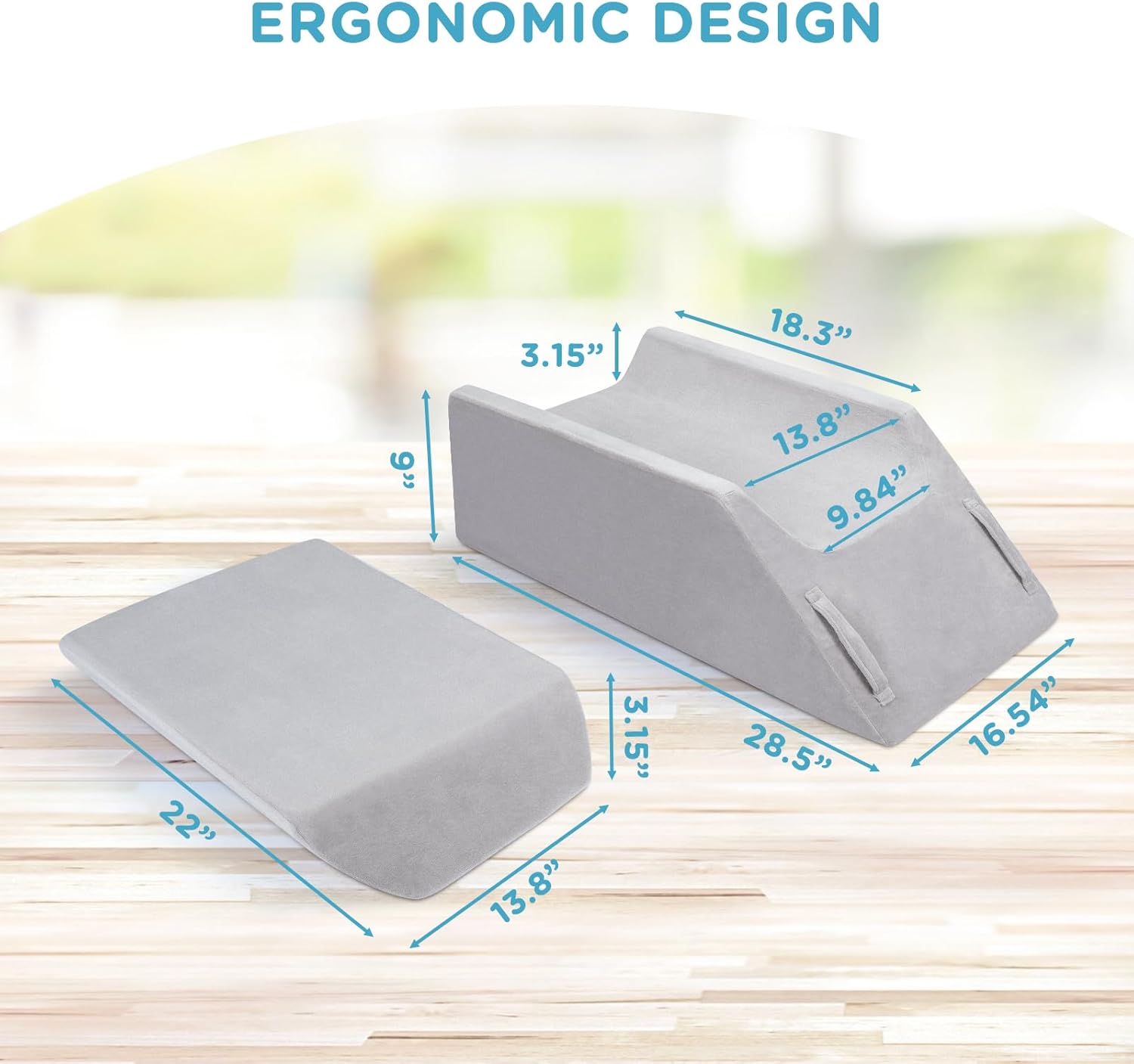 DREAMANIA Almohadas de elevación de piernas para después de la cirugía, almohadas ajustables para las piernas, almohadas de elevación de pies de