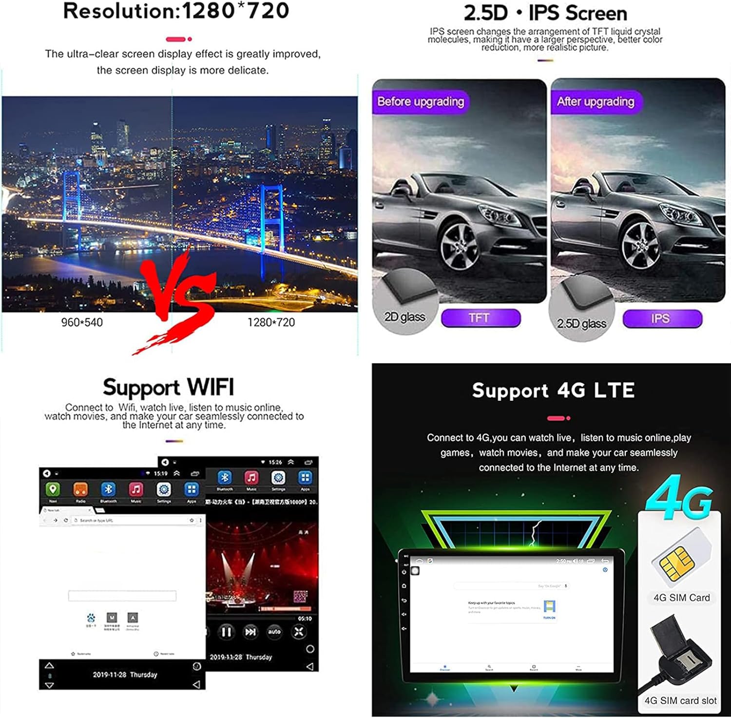 5G WiFi 8 Core 2+32G Radio de coche para F-ord Escape Kuga Ma-zda Tributo 2007-2012 9 pulgadas Android 13 pantalla táctil Bluetooth estéreo