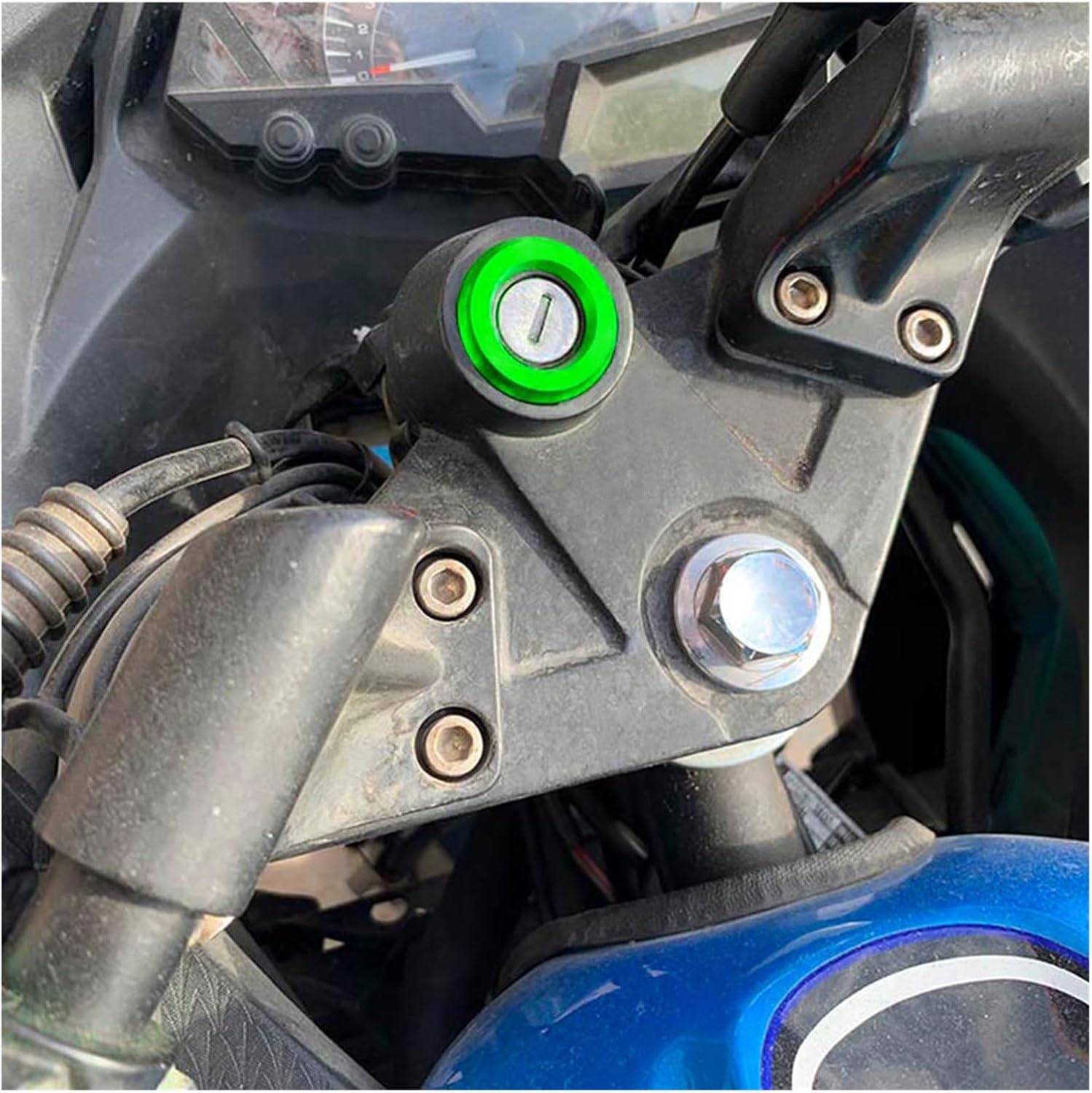 2022 Motorcycle for Kawasaki Versys-X 300 2017-2019 2020 2021 Ignition Switch Keys Cover Key Ring Case Protection
