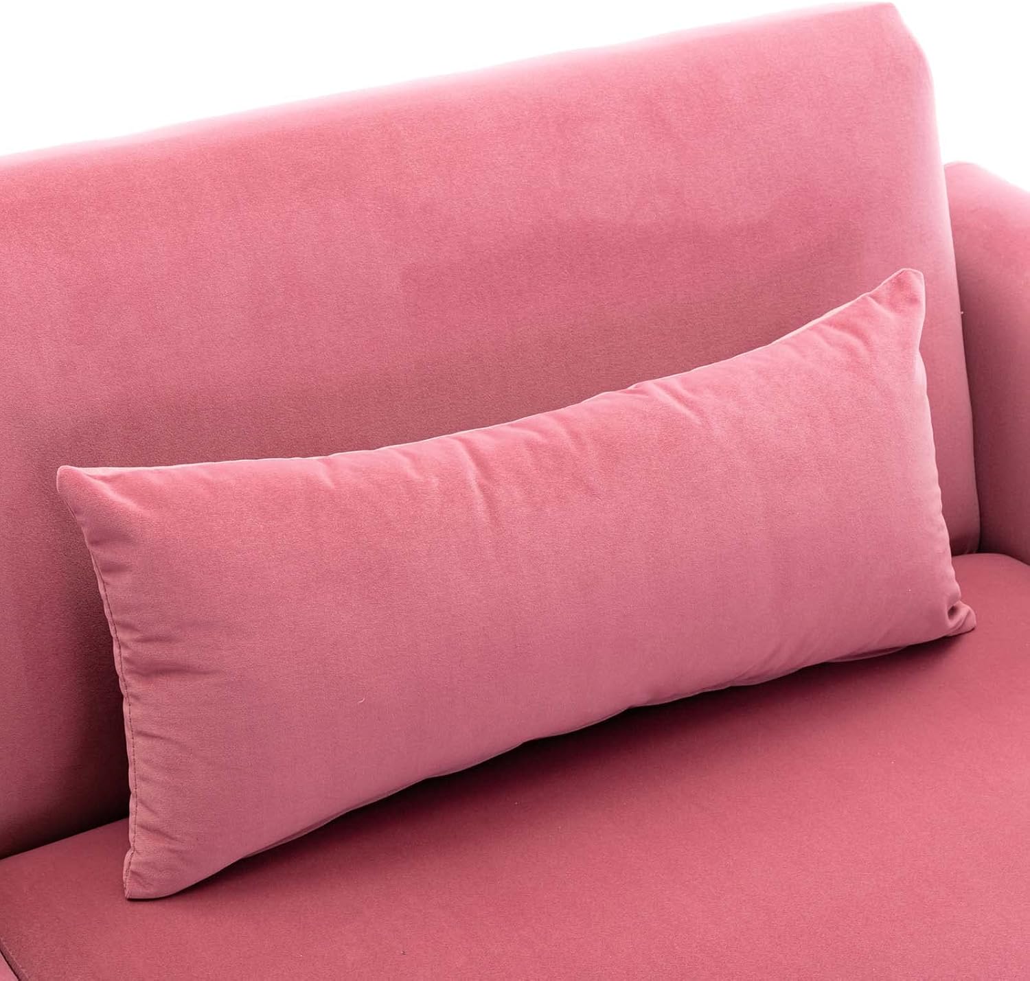 TMEOSK Sofá cama tipo futón convertible de terciopelo de 68 pulgadas con 2 almohadas, moderno sofá biplaza plegable, sofá reclinable para sala de