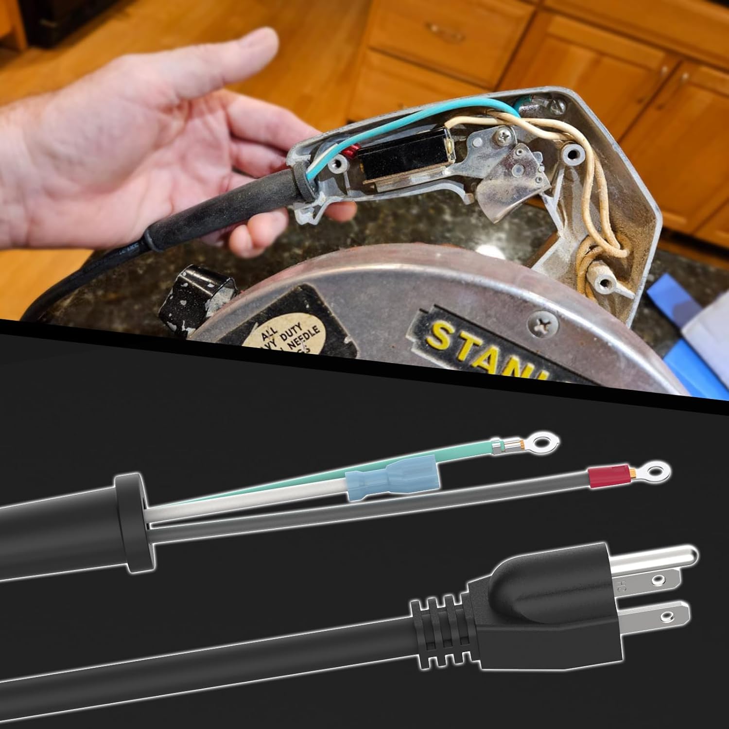 Cable de alimentación de repuesto para Makita 565056-5, se adapta a varios modelos de Makita, como sierra, lijadora, sierra de mesa portátil