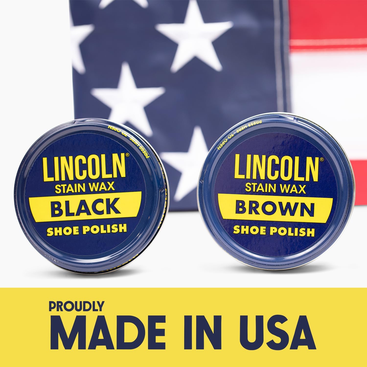 Lincoln Cera para pulir zapatos – 2-18 oz  Fabricado en Estados Unidos desde 1925