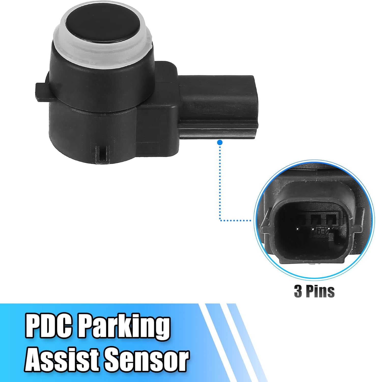 X AUTOHAUX 4 unids PDC Sensor de asistencia de estacionamiento de respaldo inversa Sensor de estacionamiento para Dodge Journey para Ram 1500 2500