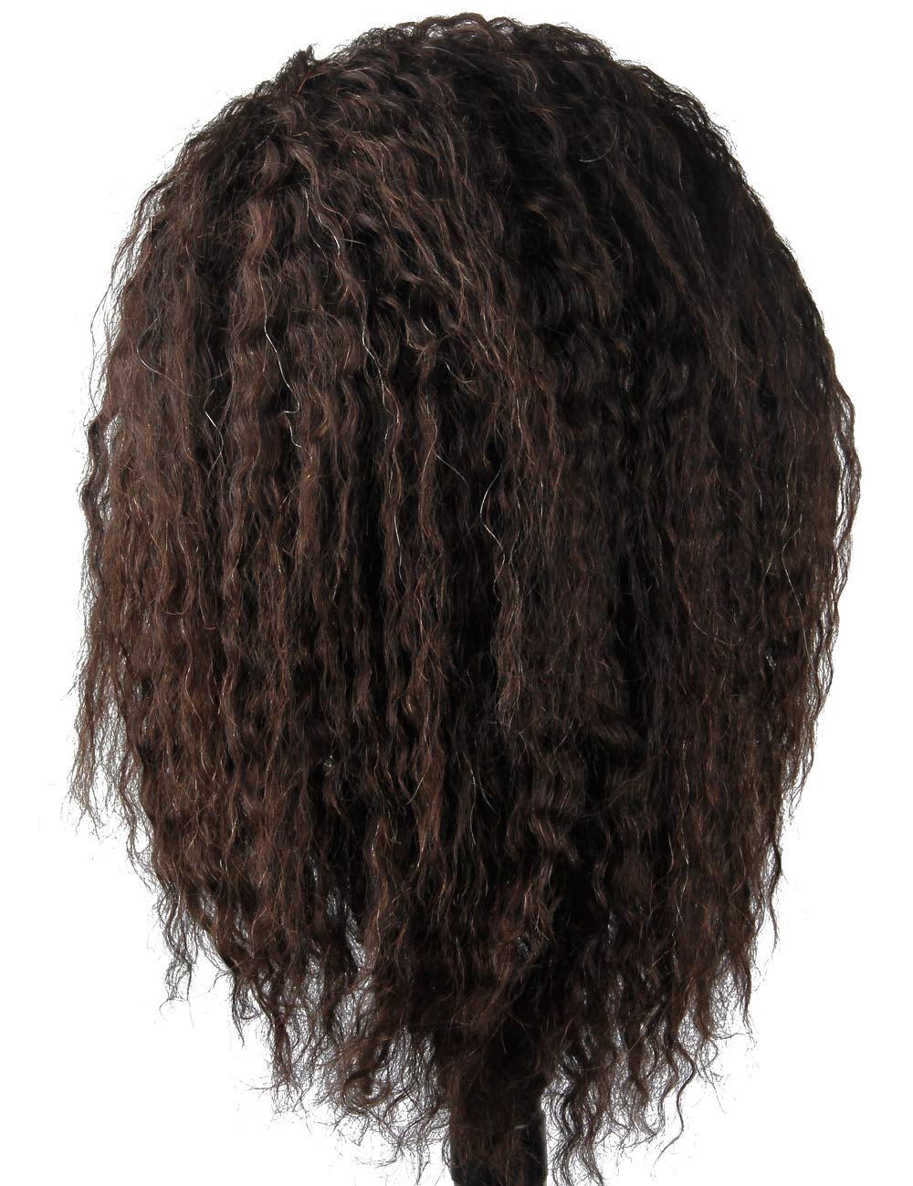Cabeza de maniquí afroamericano con cabeza de maniquí 100 % de cabello humano con soporte para peinar el cabello, soplado de cabello, trenzar (recto