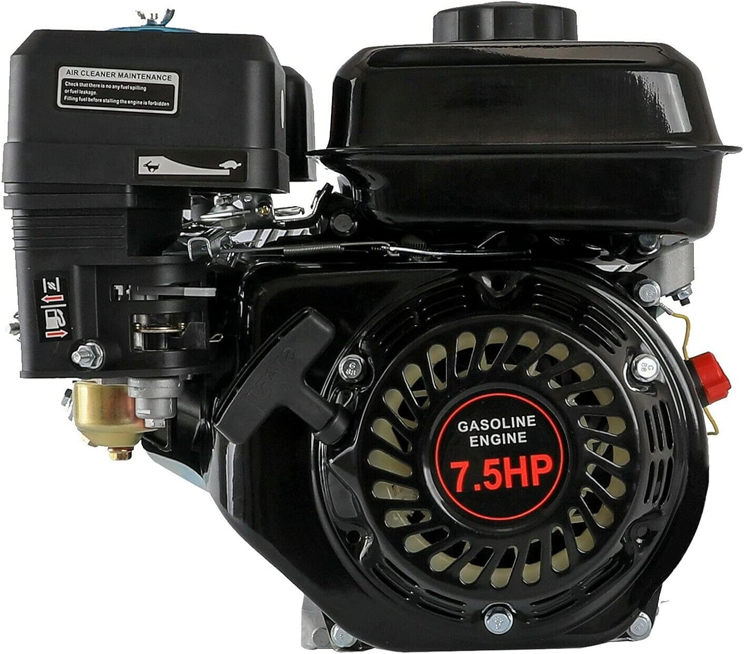 Motor de gas Motor de 4 tiempos, arranque de tracción 6.5HP7.5HP refrigeración por aire de un solo cilindro OHV motor de gasolina para HondaGX160