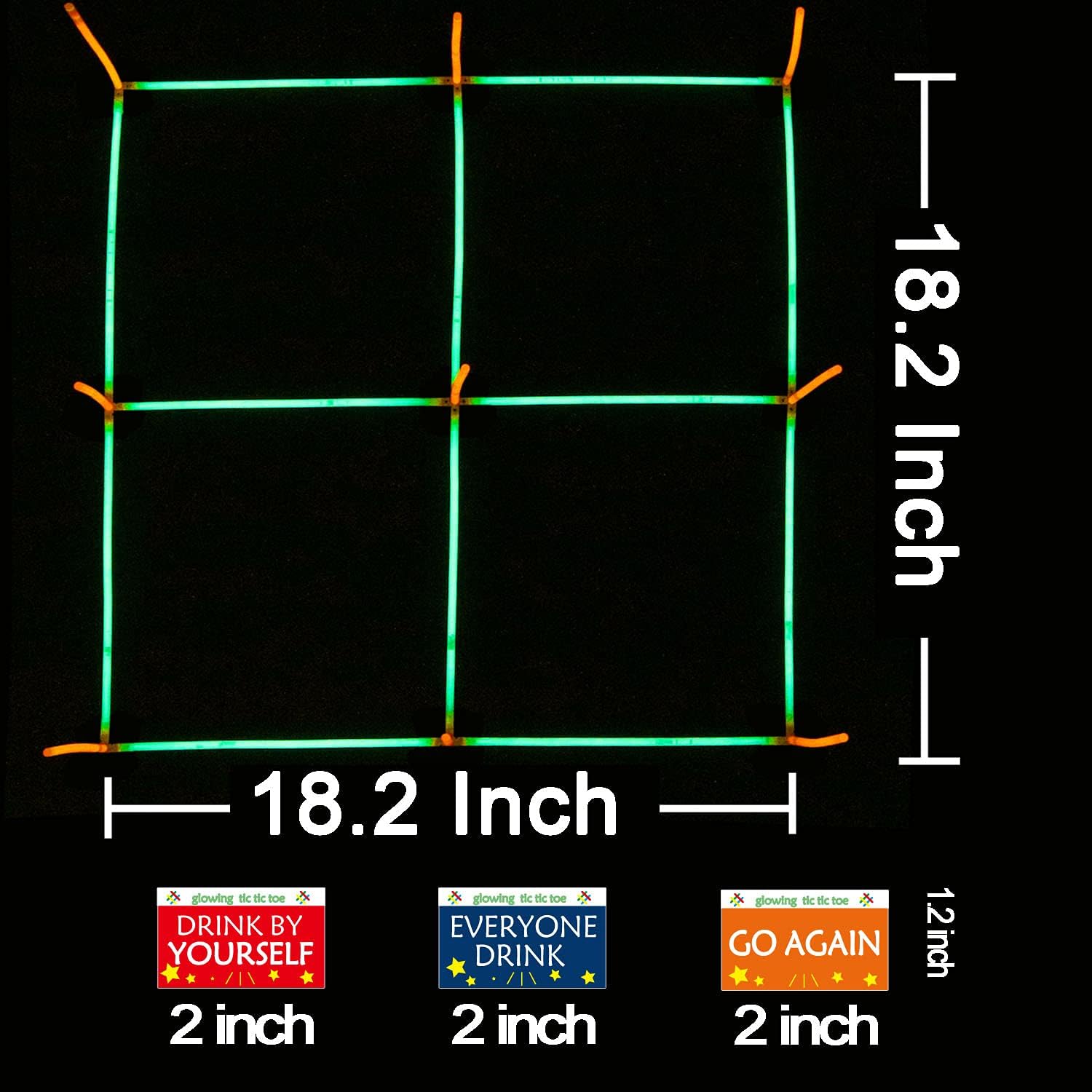 Juego gigante 3 en 1 de 18.2 pulgadas para adultos y familia, juegos de fiesta, campamento o patio trasero para todas las edades, con 27 paquetes de