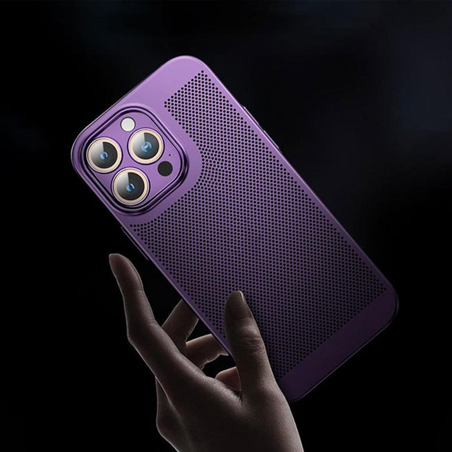Funda para teléfono con disipación de calor galvanoplastia, nueva carcasa protectora de agujeros finos para iPhone 14 13 12 11 Pro Max (para