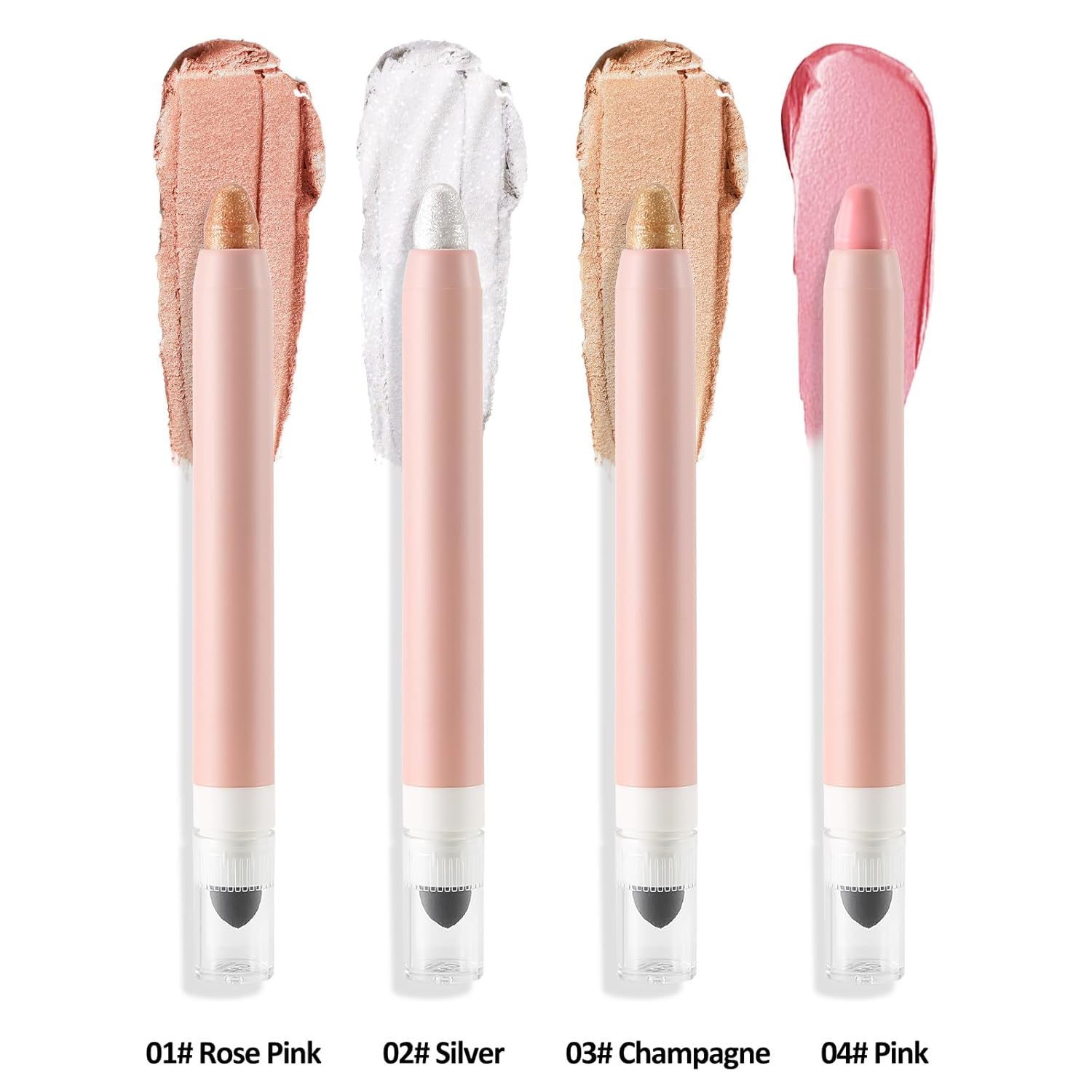 Sombra de ojos Blush Highlighter Maquillaje 3 en 1, Multi Stick impermeable, de larga duración, fácil de colorear, brillo luminizador