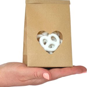 Bolsas de panadería con ventana de corazón, bolsas de papel kraft extra pequeñas, 100 unidades de 3.3 x 5.5 x 2 pulgadas, bolsas de bloqueo de Bolsas de panadería con ventana de corazón, bolsas de papel kraft extra pequeñas, 100 unidades de 3.3 x 5.5 x 2 pulgadas, bolsas de bloqueo de