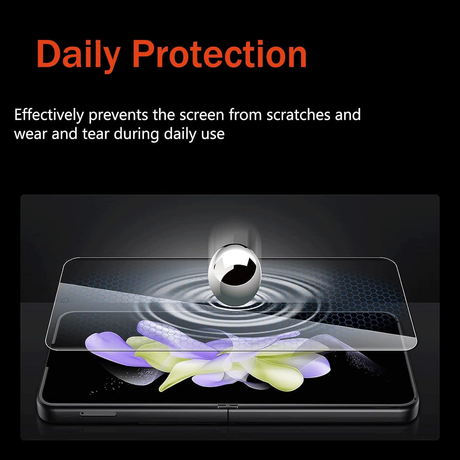 Paquete de 3 protectores de pantalla para Samsung Galaxy Z Flip 5, TPU suave de alta calidad, compatible con fundas, fácil instalación, alta