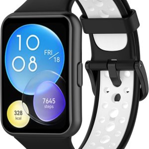 Senter Correas de repuesto de goma suave de dos colores de liberación rápida para Huawei Watch Fit 2 Smart Watch Senter Correas de repuesto de goma suave de dos colores de liberación rápida para Huawei Watch Fit 2 Smart Watch
