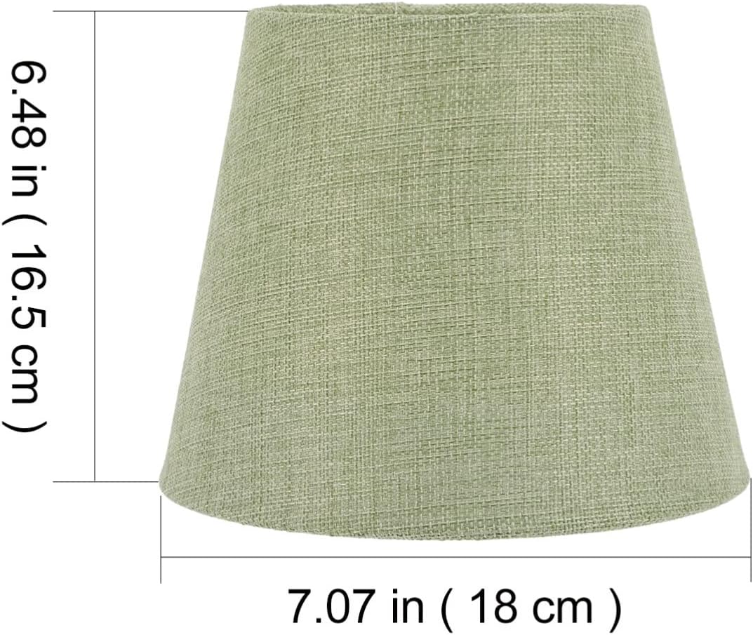 DOITOOL Pantalla de tambor de tela para lámpara de mesa, lámparas de pie, pantalla de lámpara de araña, pantalla de lámpara de arpillera de granja,