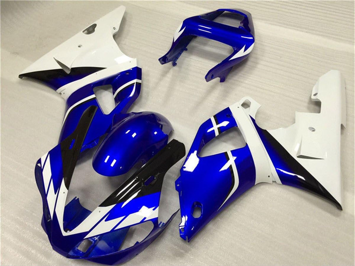 NT FAIRING Molde de inyección blanco azul brillante para Yamaha 2000 2001 YZF R1 R1000 YZF-R1 nuevo kit pintado ABS plástico motocicleta Carrocería