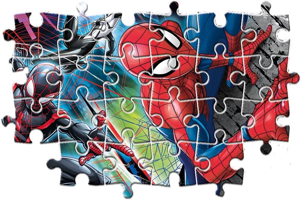 Clementoni 24497 Clementoni-24497-Supercolor Puzzle-Spiderman-24 piezas maxi, multicolor