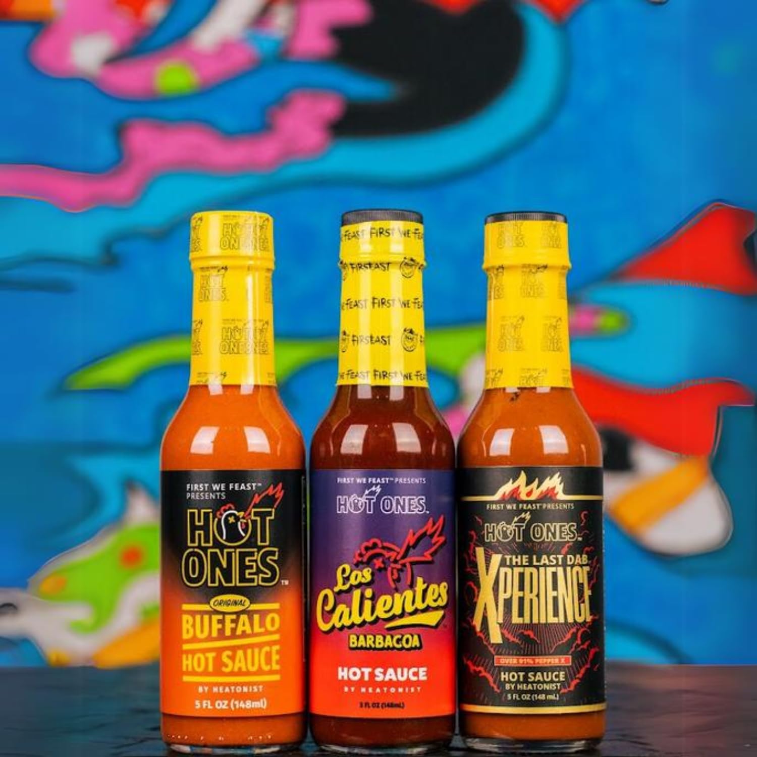 Hot Ones Paquete variado de temporada 22, salsas picantes suaves a ardientes en botellas de 5 onzas (paquete de 3)