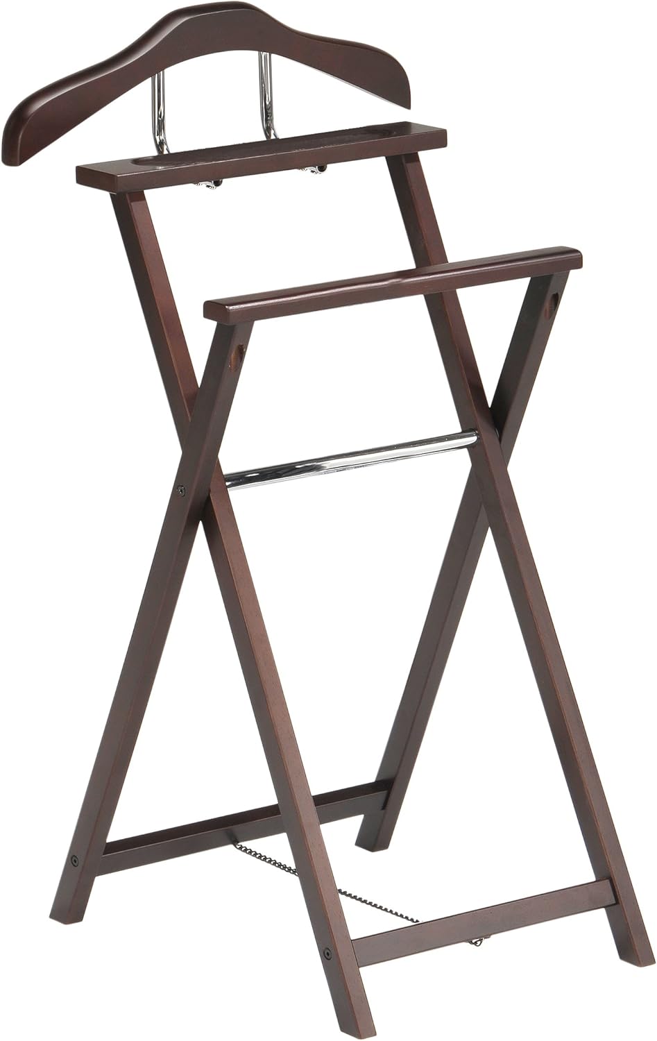 King’s Brand Furniture-Oliver – Organizador plegable de madera, color nogal