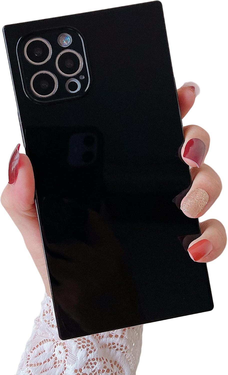 Cocomii Funda cuadrada para iPhone 13 Pro, color cuadrado liso, delgada, ligera, brillante, color sólido vibrante, funda estética de lujo