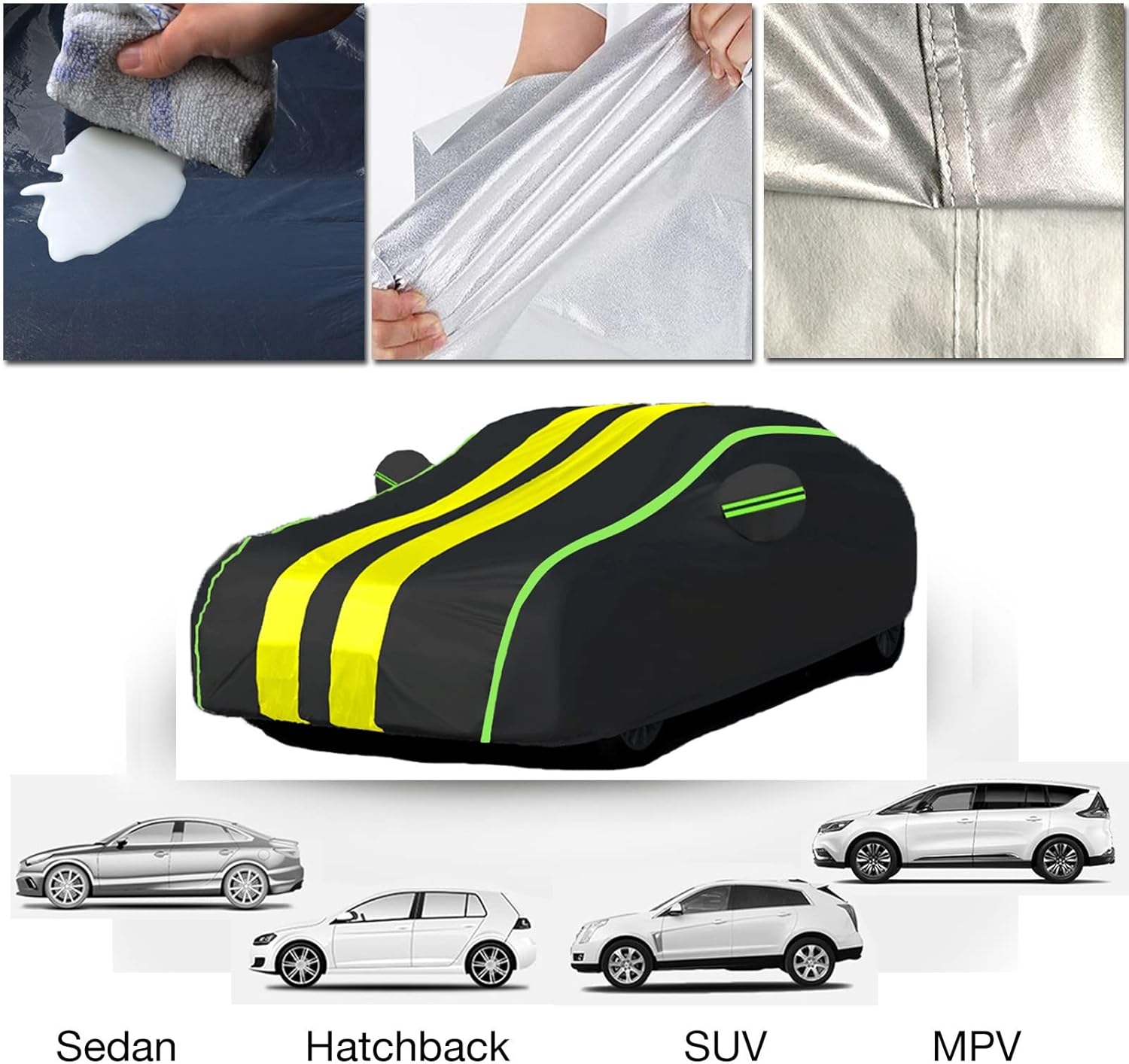 Funda impermeable para automóvil para exteriores, para Dacia StepwaySandero, funda de automóvil transpirable grande, cubierta de automóvil de