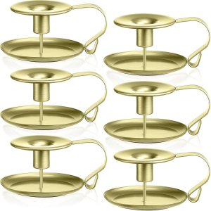 6 portavelas de hierro forjado, portavelas cónico de hierro de metal, portavelas vintage con asa para velas de 0.79 pulgadas de grosor, decoración 6 portavelas de hierro forjado, portavelas cónico de hierro de metal, portavelas vintage con asa para velas de 0.79 pulgadas de grosor, decoración