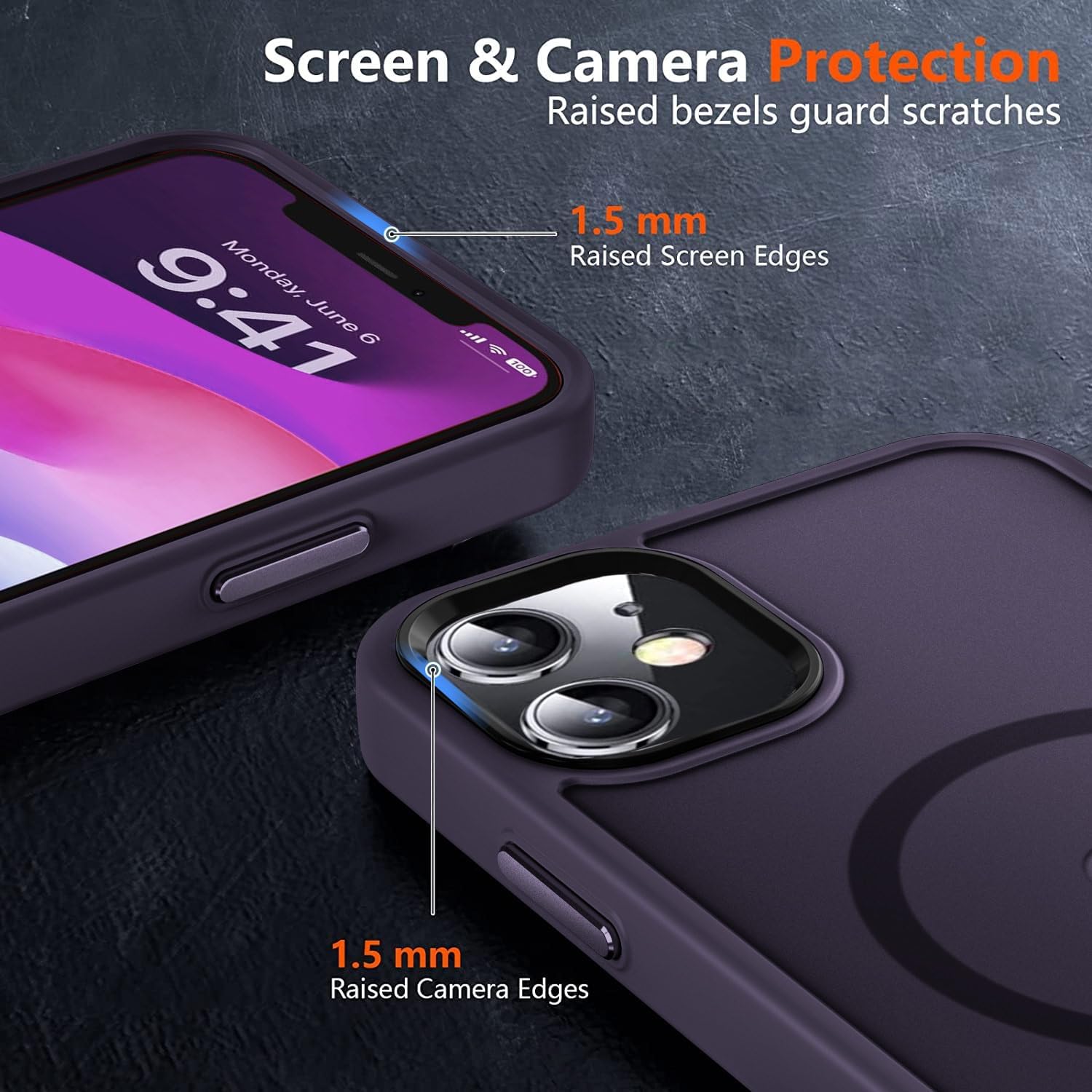 MOCCA Funda magnética fuerte para iPhone 12iPhone 12 Pro, compatible con Magsafe protección contra caídas de grado Mil Funda protectora delgada a